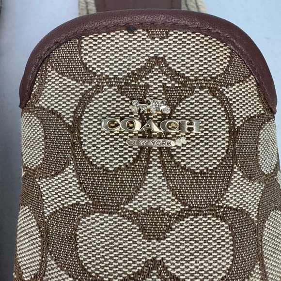 Coach Signature Brown and Tan Espadrille Slip-Ons - Picture 3 of 8